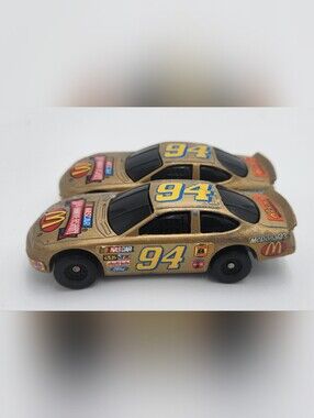 2x Vintage Mc DONALD'S NASCAR HOT WHEELS Toy Race Car - Number 94